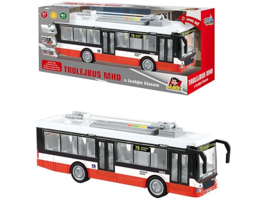 08517 - Trolejbus s českým hlasem, 7 x 10 x 28 cm