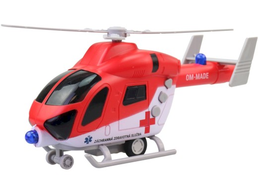 MADE Vrtulník záchranný SK na setrvačník se světlem a zvukem