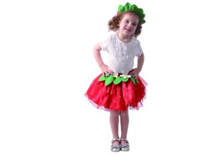 09158 - Šaty na karneval - jahoda, 92 - 104 cm