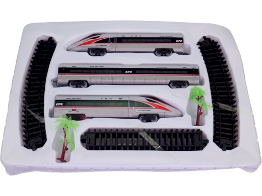 Vlaková souprava, na baterie, světlo a zvuk, 121 x 121 cm