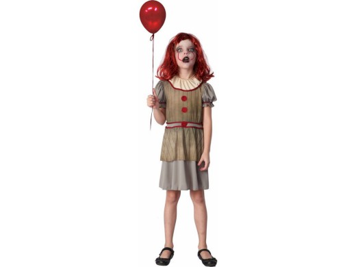 09300 - Šaty na karneval -  strašidelný klaun,  110- 120 cm