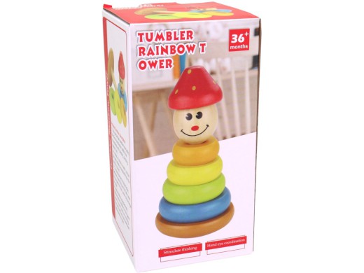 20260 - Dřevěná věž, panáček, 17 cm