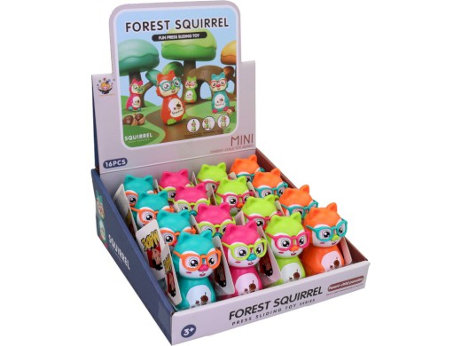 Veverka na stisknutí, 10 cm