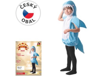 09727 - Šaty na karneval - žralok, 80 - 92 cm
