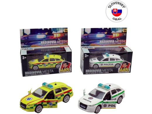 06442 - Policie, ambulance,SK 11cm, pullback