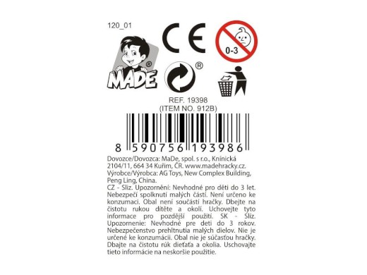 Sliz, 12 ks v display boxu, 7 cm