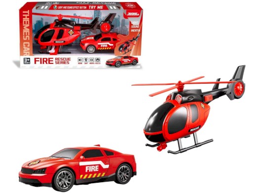 Hasičská sada, s bateriemi, 29 x 13 x 11,5cm