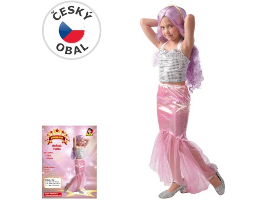 09140 - Šaty na karneval - mořská panna, 130 - 140 cm