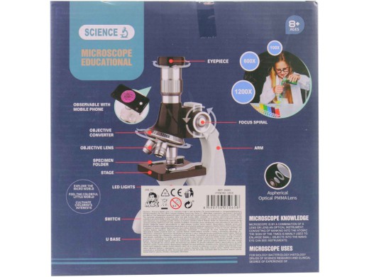 Mikroskop, 11,5 x 7,5 x 20,5cm