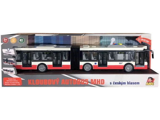 09023 - MaDe Autobus na setrvačník 44 cm, mluví česky, hlásí zastávky, CZ design