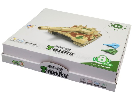 14693 - Tank na setrvačník, se světlem a zvukem, na baterie 16 x 6 x 6,5 cm