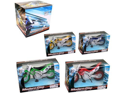 14846 - Motorka závodní kovová, 11,5 x 4,5 x 7,5 cm