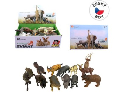 Zvířátka lesní 12 ks v display boxu, 12,5 cm