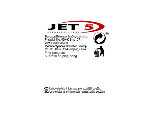 96959 - MaDe Sestava pingpongových raket s 3 míčky a síťkou