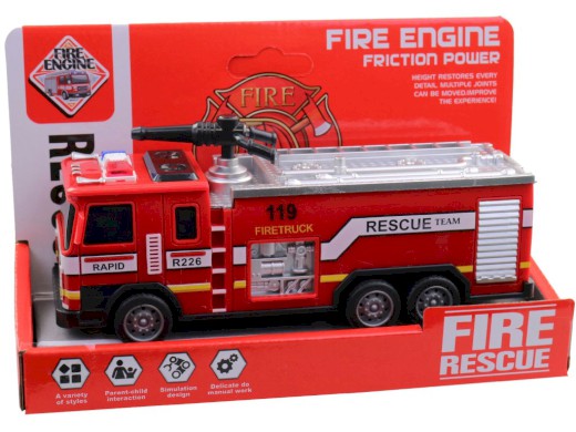 Hasičský vůz, 17 x 5,5 x 8 cm