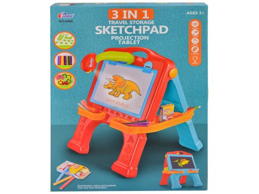 11108 - Tabulka 3 v 1 kreslící s projektorem , 40 cm, na baterie