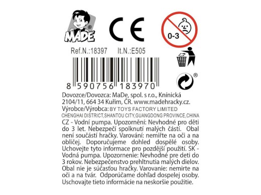 Vodní pumpa, 50 x 5 cm, 24 ks v display boxu