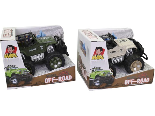 16718 - Auto off - road, vojenský, 2 barvy, 20 x 13 x 13 cm