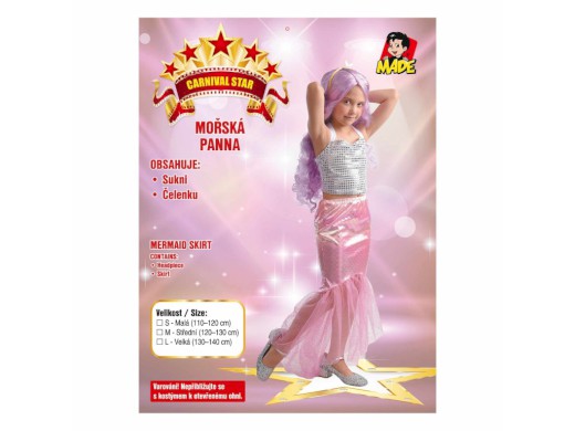 09138 - Šaty na karneval - mořská panna,  110 - 120 cm