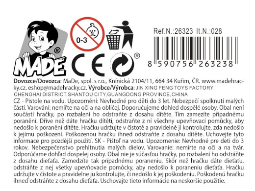 Pistole na vodu v sáčku, 31 cm