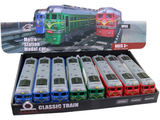 Lokomotiva, 8 ks v display boxu, 18 cm