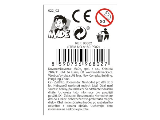 96802 - Ježek, 10 cm, 24 ks v boxu