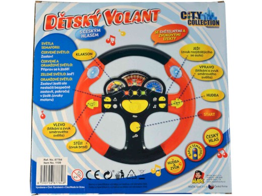MaDe zvukový volant červená česky mluvící