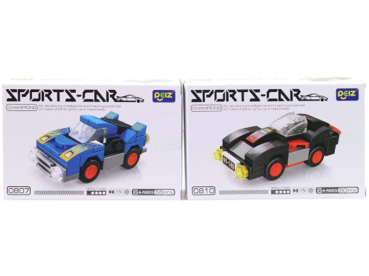 Kostky závodní auta, 16 ks v display boxu