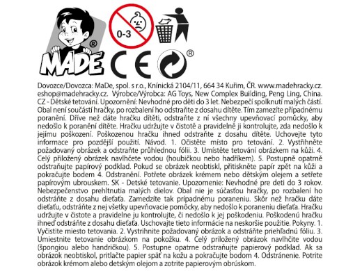 Tetování pro holky, 36 ks v display boxu