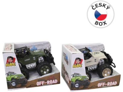 16718 - Auto off - road, vojenský, 2 barvy, 20 x 13 x 13 cm