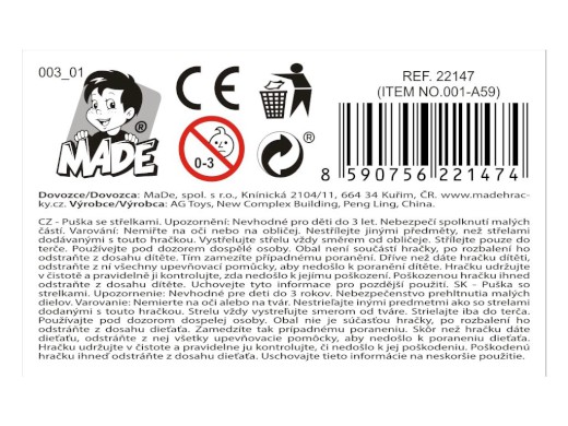 Samopal s příslušenstvím na kartě