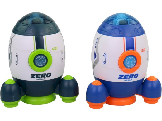 17436 - Vesmírná raketa, otvírrací dveře, 12 ks v display boxu, na setrvačník