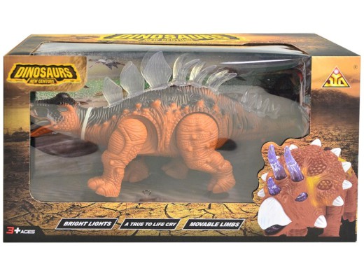 00058 - Dinosaurus na baterie, světlo, realistický zvuk, pohyb dopředu, 11 x 22 x 6 cm