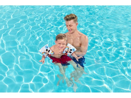 BW91002 - Nafukovací rukávky Mickey, 23 cm x 15 cm