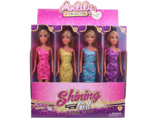 Panenka v šatech, 12 ks v display boxu, 30 cm