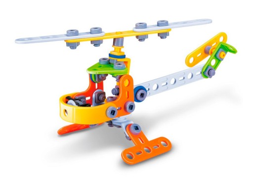 Malý Mechanik Junior, vrtulník, 73 dílů, 30 x 18 cm