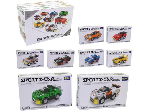 18100 - Auto sportovní, volná kola, 16 ks v display boxu