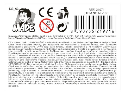 Létající talíř v display boxu, 24 cm