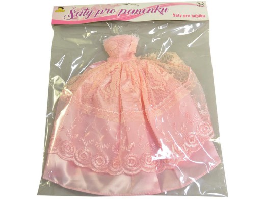 59728 - Šaty plesové pro panenku, 21 druhů - mix, 26 cm