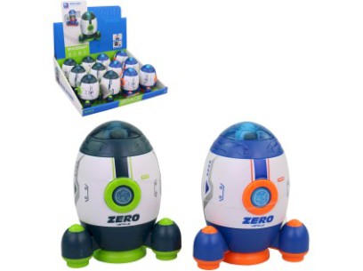 17436 - Vesmírná raketa, otvírrací dveře, 12 ks v display boxu, na setrvačník