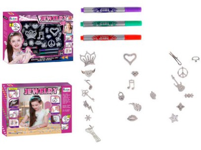 15748 - Souprava bižuterie k vybarvení, 35 x 4 x 26 cm