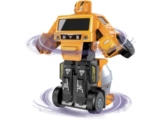 14063 - Robot - auta stavební, měnící se, na setrvačník, 11,5 x 6,5 x 8,5 cm