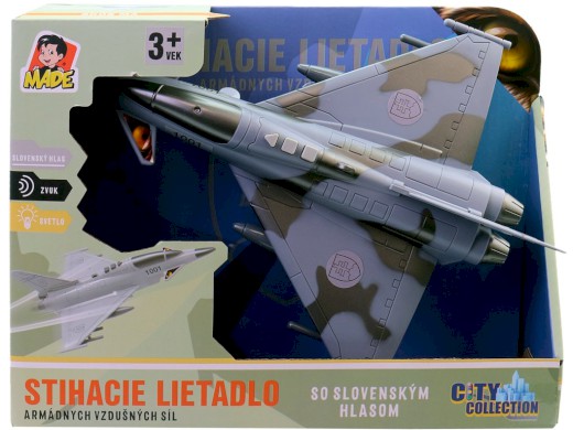 Made Stíhací letadlo SK na setrvačník na baterie se světlem a zvukem