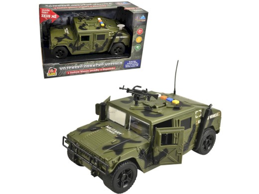 MaDe Vojenské auto se světlem a českým hlasem 24cm