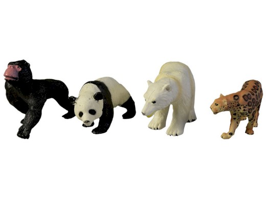 02401 - Zvířátka safari, 12 ks v boxu, 13 - 17 cm