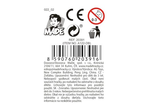 Zvířátko hmyz, 24 ks v display boxu, 13 cm