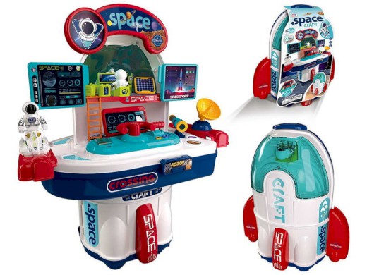 20422 - Vesmírná raketa, stolek s příslušensvím, na baterie, 45,5 x 24 x 52,5 cm