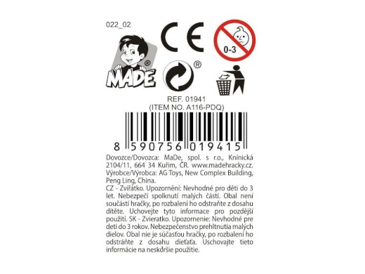 01941 - Žába strečová, 24 ks v boxu, 17cm