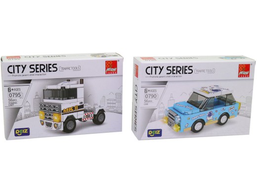 18099 - Auto sportovní, volná kola, 16 ks v display boxu