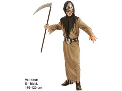 33837 - Kostým na karneval - Smrtka 110 - 120 cm
